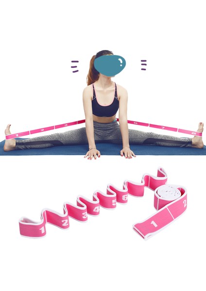 Kırmızı 02 Stili Yoga Çekme Kayışı Kemer Polyester Lateks Elastik Latin Dansı Germe Bandı Döngü Yoga Pilates Gym Fitness Egzersiz Direnç Bantları (Yurt Dışından) fırsatları
