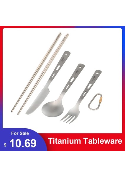 Çatal Kaşık Tarzı Titanyum Sofra Kamp Çatal Kaşık Kesici Çubuklarını Seyahat Sırt Çantası Mutfak Için Ultra Hafif Açık Çatal Seti (Yurt Dışından) fiyatları