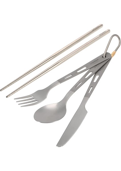 Çatal Kaşık Tarzı Titanyum Sofra Kamp Çatal Kaşık Kesici Çubuklarını Seyahat Sırt Çantası Mutfak Için Ultra Hafif Açık Çatal Seti (Yurt Dışından) modelleri