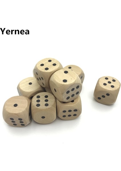 Yernea Yüksek Li mm Ahşap Zar Masif Ahşap Yuvarlak Köşe Içme Zar Çocuk Ilginç Öğretim Noktası Zar Seti (Yurt Dışından)