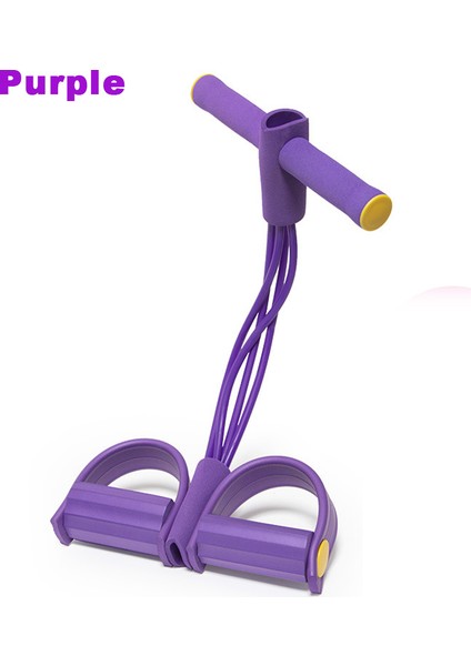 Mor Tarzı 4 Tüp Elastik Pedal Ayak Bileği Çektirme Lateks Direnç Bantları Kadın Erkek Oturup Çekme Halatı Karın Egzersiz Ev Spor Salonu Spor Ekipmanları (Yurt Dışından)