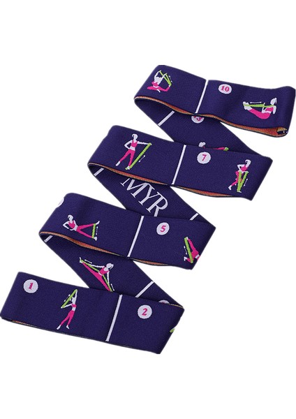 Mavi Stil 11 Izgara Çok Bölümlü Dans Yoga Yardımcı Germe Kemeri Elastik Kemer Acemi Yoga Malzemeleri Direnç Bandı (Yurt Dışından)