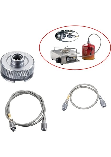50CM Tarzı Outdoor Camping Gas Stove Adaptor Extension Tube Split Type Furnace Converter Connector Aluminum Alloy Auto-Off Adapters (Yurt Dışından) fırsatları