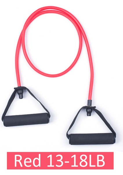Kırmızı Stil 120CM 5 Seviye Yoga Çekme Halatı Direnç Bantları Tpe Kolları ile Elastik Fitness Egzersiz Salonu Ev Egzersiz Excerciser Eğitimi (Yurt Dışından)