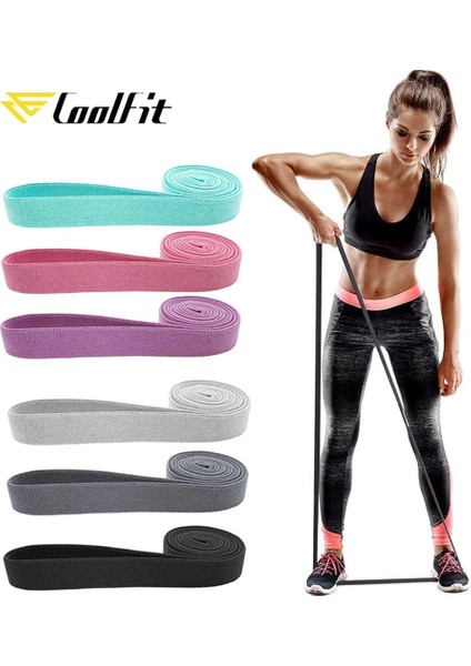 Bordo Tarzı Coolfit Elastik Uzun Direnç Fitness Bantları Kalça Bacaklar Için Uyluk Glute Popo Ganimet Döngü Egzersiz Eğitimi Pilate Crossfit Egzersiz (Yurt Dışından)