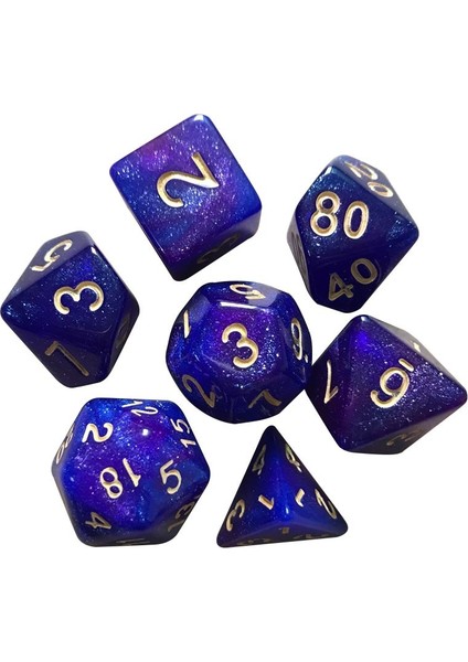 B1 Stili 7-Die Çok Taraflı Zar Seti Oyunu Zar Trpg Dnd Çokyüzlü D4 D6 D8 D10 D12 D20 Zar Tahta Kart Oyunu Matematik Oyunu Aksesuarları (Yurt Dışından)