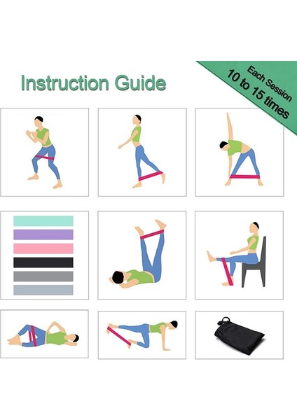 Yeşil Stil S Beden Fitness Lastik Bant Elastik Yoga Direnç Bantları Set Kalça Daire Genişletici Bantlar Gym Fitness Ganimet Bandı Ev Egzersiz Ekipmanları (Yurt Dışından) indirimleri