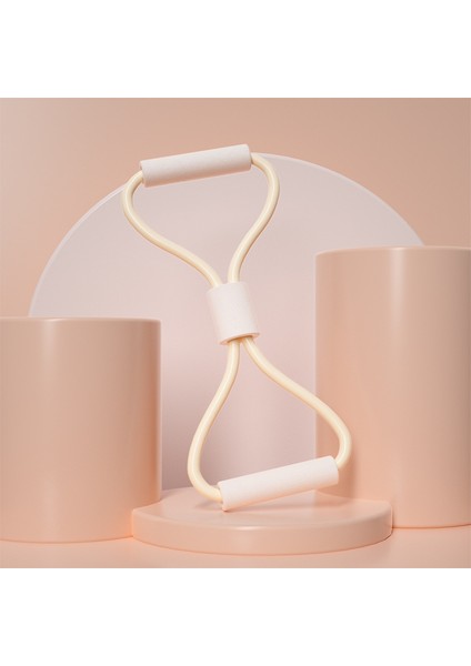 Beyaz 10MM Stili Şekil Sekiz Şekilli Kulplu Fitness Direnç Bandı Göğüs Kolları ve Omuzları Egzersiz Ekipmanlarını Çalıştırmak Için Kullanılır (Yurt Dışından)