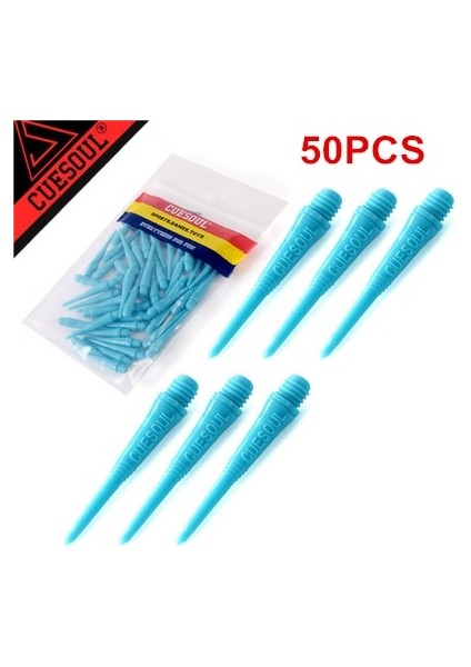 Mavi 50 Adet Tarzı Cuesoul Naylon Yumuşak Ucu Elektronik Dart Dart Noktaları Dart Tahtası Oyunları Için Dart Aksesuarları (Yurt Dışından)
