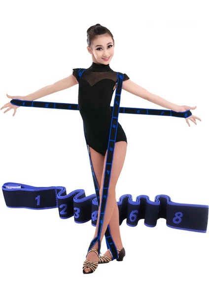 Mavi Stil Yoga Çekme Kayışı Kemer Polyester Kız Latin Dansı Jimnastik Eğitmeni Streç Direnç Bandı Pilates Eğitimi Fitness Elastik Bant (Yurt Dışından) modelleri