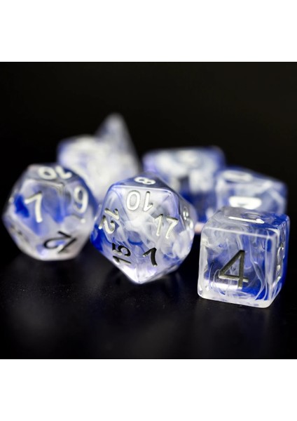 Mavi Siyah Stil Et Swirl Dnd Zar D&d Zar D4 D6 D8 D10 D% D12 D20 Çokyüzlü Oyunlar Zar Seti Masa Oyunları Için Mtg Rpg (Yurt Dışından)
