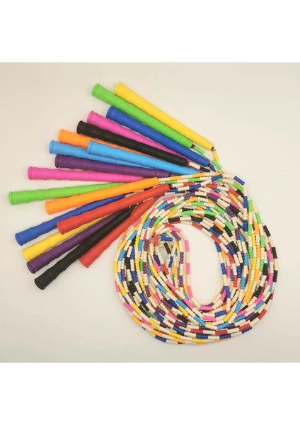 260CM Kırmızı Stil Fitness Bambu Ip Boncuklu Homegym Ip Atlama Ipi Kaymaz Sap Çapraz Ip Kapalı Spor Eğitimi (Yurt Dışından) modelleri