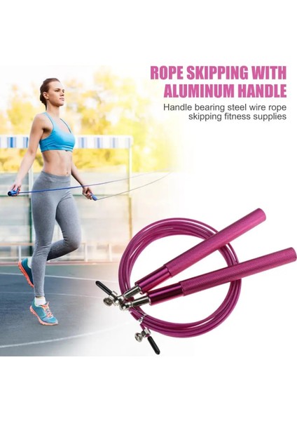 Mor Tarzı Sıcak Satış Atlama Ipleri Becerikli Üretim Ayarlanabilir Ip Atlama Ipi Alüminyum Saplı Çelik Tel Hız Ip Atlama Ipi Atlama Ipi (Yurt Dışından) modelleri