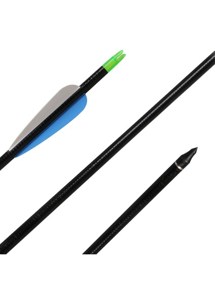 6 Adet Tarzı Fiberglas Oklar cm Omurga 600 Mavi Beyaz Tpu Tüyler Olimpik Yay Avcılık Çekim Hedef Uygulama Oyunları Için (Yurt Dışından) modelleri