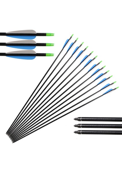 6 Adet Tarzı Fiberglas Oklar cm Omurga 600 Mavi Beyaz Tpu Tüyler Olimpik Yay Avcılık Çekim Hedef Uygulama Oyunları Için (Yurt Dışından) indirimleri