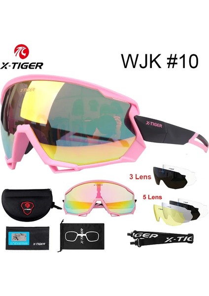 Renk 10 Tarzı 3 Mercek X-Tıger Polarize Bisiklet Güneş Gözlükleri UV400 Erkek Kadın Bisiklet Gözlükleri Glasse Lens Mtb Spor Rüzgar Geçirmez Güneş Gözlüğü Gözlük (Yurt Dışından)
