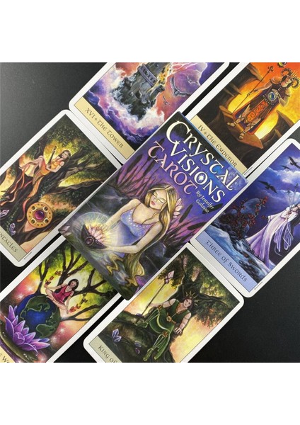 TS88 Stili Tarot Kartları Ingilizce Versiyonu Kristal Vizyon Tarot Güverte Tahta Oyunları Parti Yetişkin Çocuklar Için Oyun Kartı Eğlence Masa Oyunu (Yurt Dışından) indirimleri