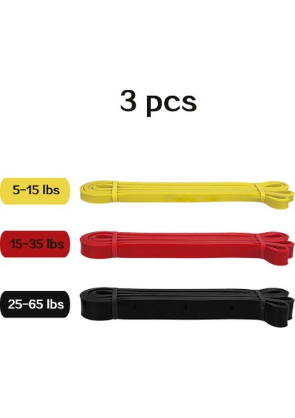 45-115 Lb 3 Adet-1 Stil Direnç Bandı 208CM Uzun Egzersiz Bantları Spor Için Pull Up Yoga Streç Genişletici Döngü Fitness Bandı Eğitim Elastik Kauçuk Sakız (Yurt Dışından)