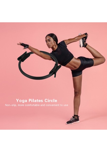 Siyah Stil Yoga Çember Pilates Çember Sihirli Yüzük Taşınabilir Kaymaz Egzersiz Ekipmanları Erkek Kadın Spor Salonu Fitness Eğitim Direnci (Yurt Dışından) fırsatları