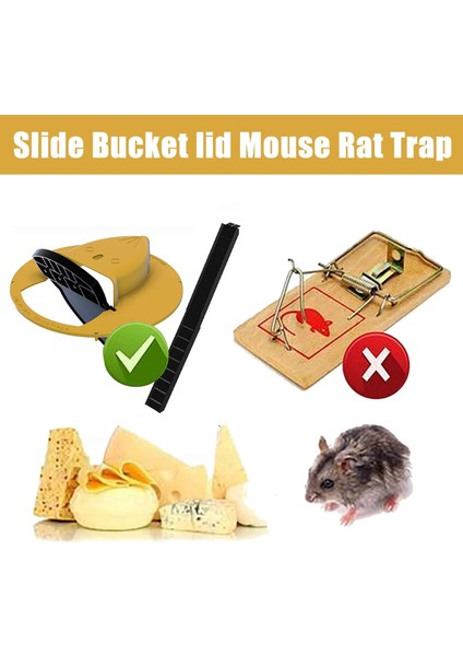 Flip N Slide Kova Kapağı Mouse Trap Otomatik Mouse Trap 5 Gal Kova Uyumlu (Yurt Dışından) modelleri