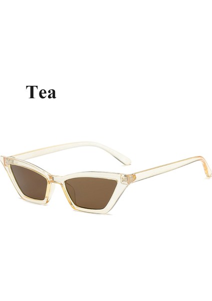 Renk 5 Tarzı Vintage Kedi Göz Güneş Gözlüğü Moda Küçük Çerçeve Gözlük Sokak Gözlükleri Lüks Trend Güneş Gözlüğü UV400 Güneş Tonları Kadınlar (Yurt Dışından)