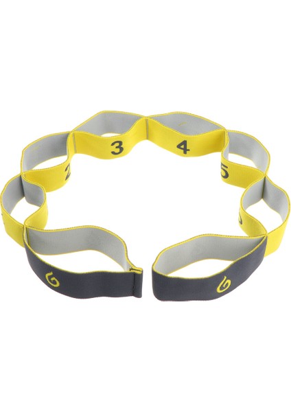 Mavi Stil 100*3.5 cm Unisex Yoga Elastik Kemer Streç Bant Dans Ev Egzersiz Polyester Pamuk 8 Segmentli Çekme Kayışı Kemer Fitness Aracı (Yurt Dışından)