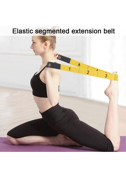 Mavi Stil 100*3.5 cm Unisex Yoga Elastik Kemer Streç Bant Dans Ev Egzersiz Polyester Pamuk 8 Segmentli Çekme Kayışı Kemer Fitness Aracı (Yurt Dışından) fırsatları
