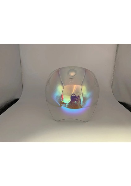 Renkli Stil Unisex Renkli Göz Kalkanı Siperliği Büyük Ayna Bisiklet Güneş Gözlükleri Yarım Yüz Kalkanı Koruma Koruyucu Yüz Maskesi Anti-Sprey Maskesi (Yurt Dışından)