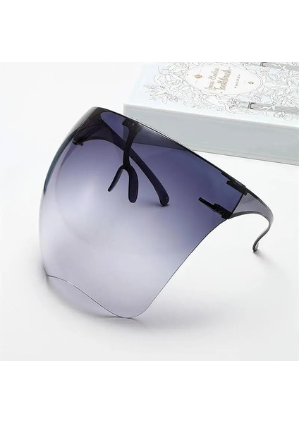 Renkli Stil Unisex Renkli Göz Kalkanı Siperliği Büyük Ayna Bisiklet Güneş Gözlükleri Yarım Yüz Kalkanı Koruma Koruyucu Yüz Maskesi Anti-Sprey Maskesi (Yurt Dışından) modelleri