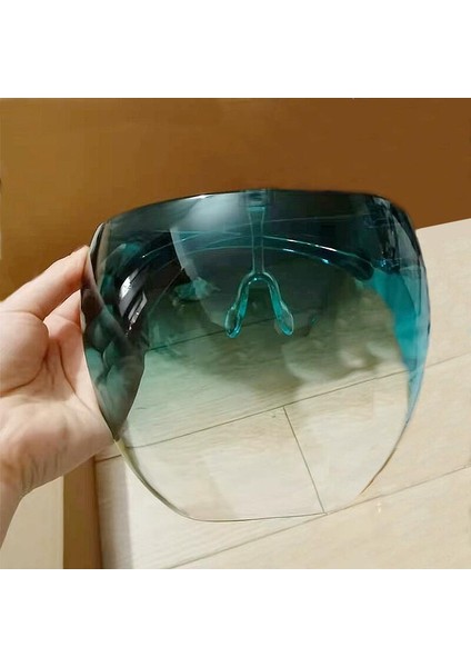 Renkli Stil Unisex Renkli Göz Kalkanı Siperliği Büyük Ayna Bisiklet Güneş Gözlükleri Yarım Yüz Kalkanı Koruma Koruyucu Yüz Maskesi Anti-Sprey Maskesi (Yurt Dışından) indirimleri