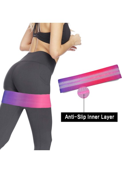 C Tipi Stili 3 Parçalı Set Kumaş Direnç Bantları Ganimet Bantları Spor Salonu Ekipmanları Egzersiz Elastik Lastik Bant Yoga Sporları Fitness Kalça Eğitimi (Yurt Dışından)