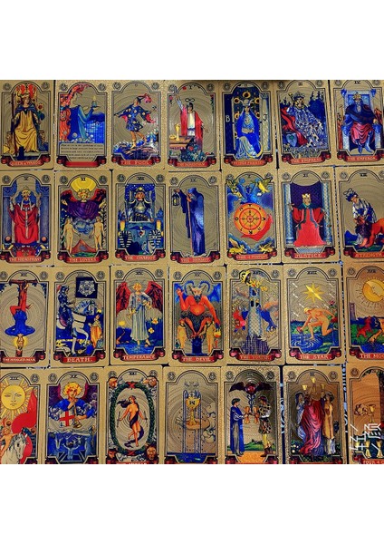 Kenarlıksız Stil Kart Geri Apollo Altın Folyo Tarot Sıcak Damgalama Pvc Su Geçirmez Aşınmaya Dayanıklı Masa Oyunu Solitaire Kehanet Hediye Seti Lüks (Yurt Dışından) indirimleri