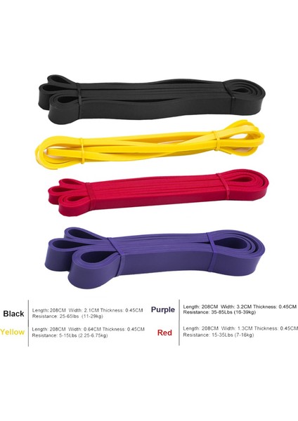 4 Adet Tarzı Direnç Bantları Egzersiz Elastik Doğal Lateks Egzersiz Ruber Döngü Fitness Ekipmanları Eğitimi Için Mukavemet Lastik Bant Genişletici (Yurt Dışından)