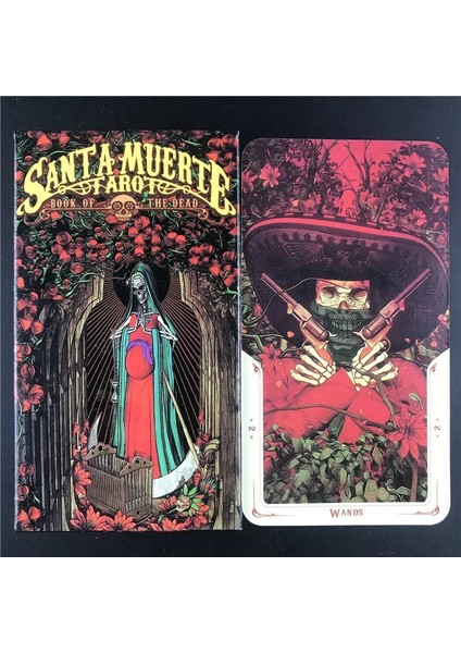 64 Adet TS02 Tarzı Santa Muerte Tarot Kartları Güverte Oyun Tahtası Ingilizce Versiyonu Oyun Kartı Aile Partisi Masa Oyunu Tarot Güverte Masa Oyunu (Yurt Dışından) fırsatları