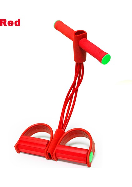 Kırmızı Stil 4 Tüp Elastik Pedal Ayak Bileği Çektirme Lateks Direnç Bantları Kadın Erkek Oturup Çekme Halatı Karın Egzersiz Ev Spor Salonu Spor Ekipmanları (Yurt Dışından)