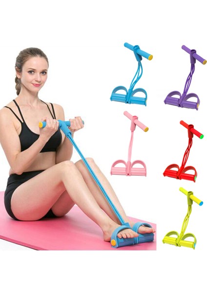 Kırmızı Stil 4 Tüp Elastik Pedal Ayak Bileği Çektirme Lateks Direnç Bantları Kadın Erkek Oturup Çekme Halatı Karın Egzersiz Ev Spor Salonu Spor Ekipmanları (Yurt Dışından) fiyatları