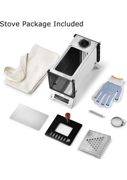 P Ahşap Tırmık Stili Taşınabilir Kamp Çadırı Odun Sobası Baca Boruları ile Ultralight Odun Sobası Çok Işlevli Yürüyüş Pişirme Odun Sobası (Yurt Dışından) modelleri