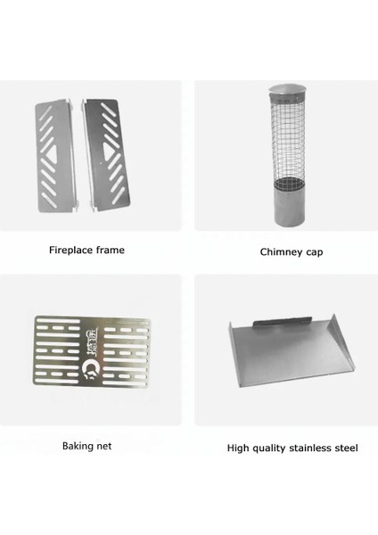 P Ahşap Tırmık Stili Taşınabilir Kamp Çadırı Odun Sobası Baca Boruları ile Ultralight Odun Sobası Çok Işlevli Yürüyüş Pişirme Odun Sobası (Yurt Dışından) fırsatları