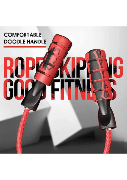 Kırmızı-9mm Tarzı Atlama Ipi Ayarlanabilir Uzunluk Dolaşmayan Parçalı Yumuşak Boncuklu Ip Atlama Ipi, Çocuklar Için Fitness Atlama Ipi Erkek Kadın (Yurt Dışından) modelleri