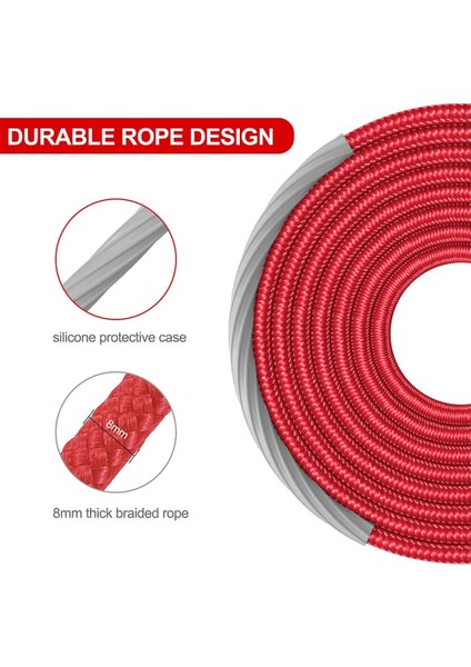 Kırmızı-9mm Tarzı Atlama Ipi Ayarlanabilir Uzunluk Dolaşmayan Parçalı Yumuşak Boncuklu Ip Atlama Ipi, Çocuklar Için Fitness Atlama Ipi Erkek Kadın (Yurt Dışından) indirimleri