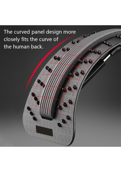 Siyah Stil Sırt Masajı Sedye Fitness Masaj Aleti Streç Bel Desteği Omurga Ağrısını Rahatlatmak Akupunktur Noktası Akupunktur Ayarlanabilir Taban (Yurt Dışından) modelleri