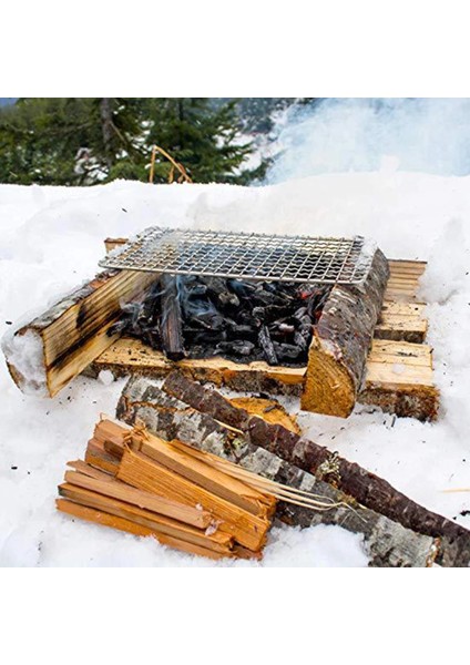 Yuvarlak Stil Kamp Izgarası Izgara Örgü Pedleri Kare Yuvarlak Izgara Net Ateş Pişirme Açık Barbekü Kamp Tenceresi Yakacak Odun Rafı (Yurt Dışından) modelleri