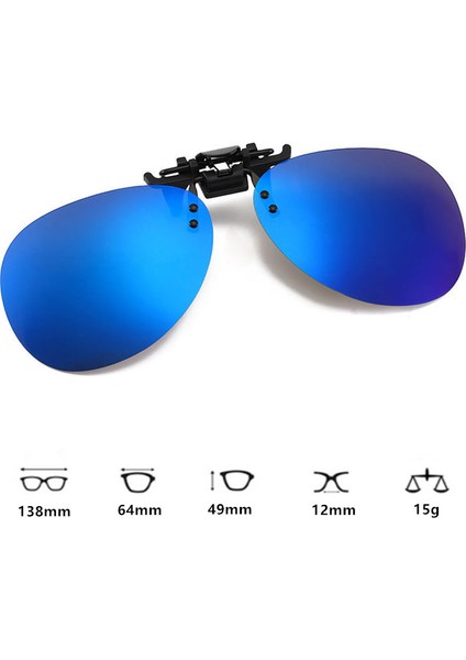 C Stili Polarize Klipsli Güneş Gözlüğü Lens Flip Up Gözlük Gece Görüşü Miyopi Gözlük Için Sürüş Balık Tutma Açık Hava Sporu (Yurt Dışından) modelleri