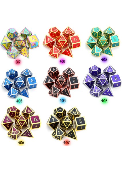 NO.405 Tarzı Dragon Font Etal Zar Çinko Alaşım Dnd Rpg Matematik Öğretimi Için Siyah Kılıflı D4 D6 D8 D10 D12 D20 (Yurt Dışından) modelleri