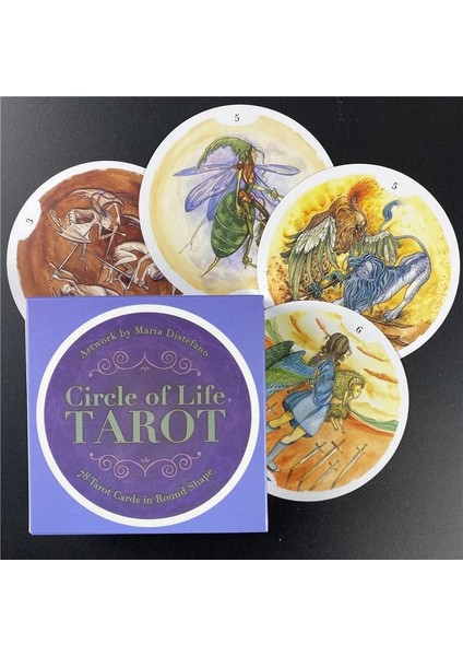 44 Adet TS23 Tarzı Yeni Stil Yaşam Çemberi Tarot Kartları Pdf Rehberlik Güverte Kehanet Eğlence Parti Masa Oyunu Desteği (Yurt Dışından) fiyatları