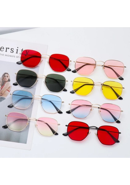 C3 Stili Vintage Güneş Gözlüğü Erkekler Kare Metal Çerçeve Pilot Ayna Klasik Retro Güneş Gözlükleri Kadınlar Lüks Yaz UV400 Koruma Gözlük (Yurt Dışından) fırsatları