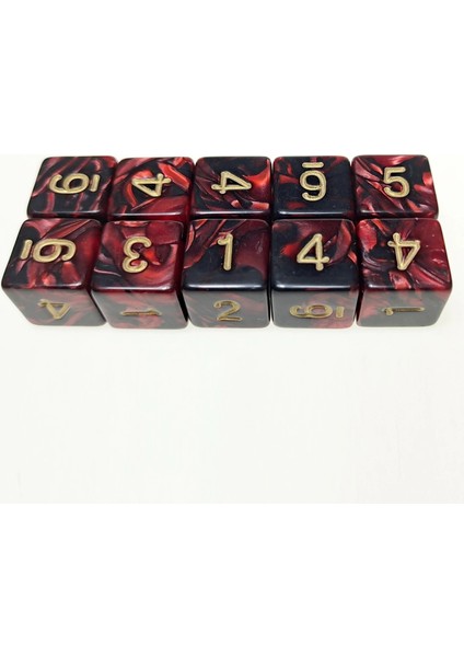 Mor Tarzı Rollooo Zar 10 D6 Rpg Standart Maksimum Ateş Topu Hasarı Için Ikizler Renk Seçimi Seti (Yurt Dışından)