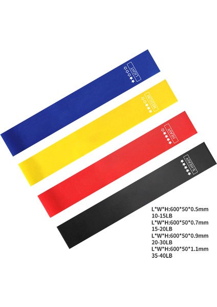 Lateks 2345 Tarzı Yoga Direnci Lateks Lastik Bantlar Set Egzersiz Elastik Egzersiz Ruber Döngü Gücü Pilates Fitness Ekipmanları Eğitim Genişletici (Yurt Dışından)