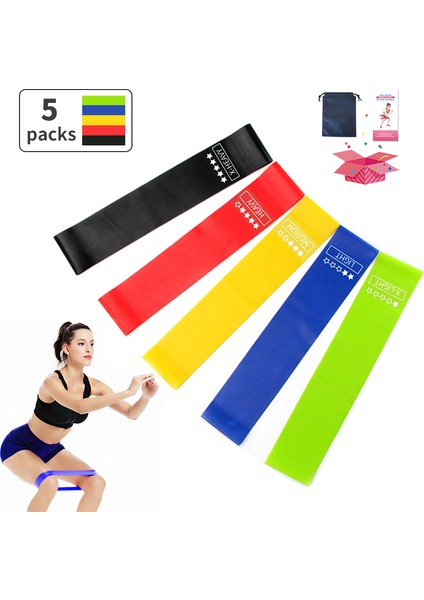 Lateks 2345 Tarzı Yoga Direnci Lateks Lastik Bantlar Set Egzersiz Elastik Egzersiz Ruber Döngü Gücü Pilates Fitness Ekipmanları Eğitim Genişletici (Yurt Dışından) fiyatları