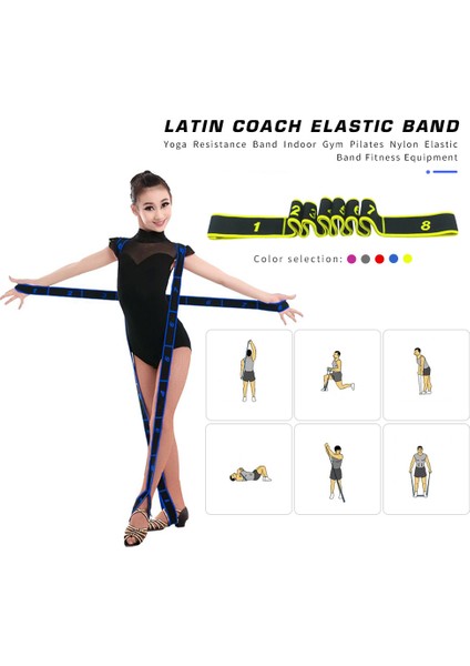 E Tarzı Yoga Çekme Kayışı Kemer Polyester Lateks Elastik Latin Dansı Germe Bandı Döngü Yoga Pilates Gym Fitness Egzersiz Direnç Bantları (Yurt Dışından) modelleri